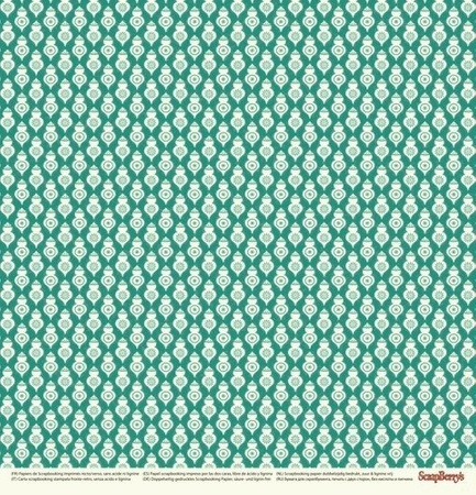 Papier do scrapbookingu dwustronny 30,5 x 30,5 cm ELEGANTLY FESTIVE ScrapBerry`s